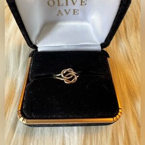 Gold Vermeil and Sterling Silver Knot Ring Size 6